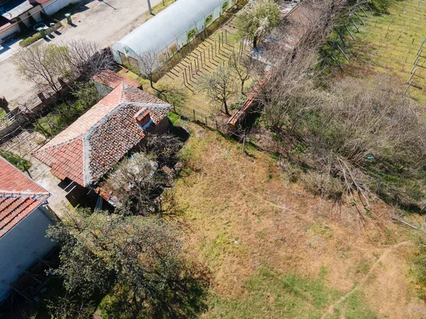 Vista Aérea Del Pueblo Tsalapitsa Región Plovdiv Bulgaria —  Fotos de Stock