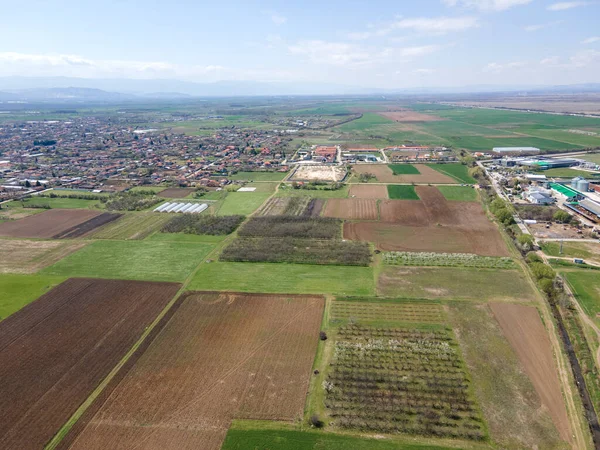 Bulgaristan 'ın Filibe Bölgesi' nin Tsalapitsa köyünün hava manzarası