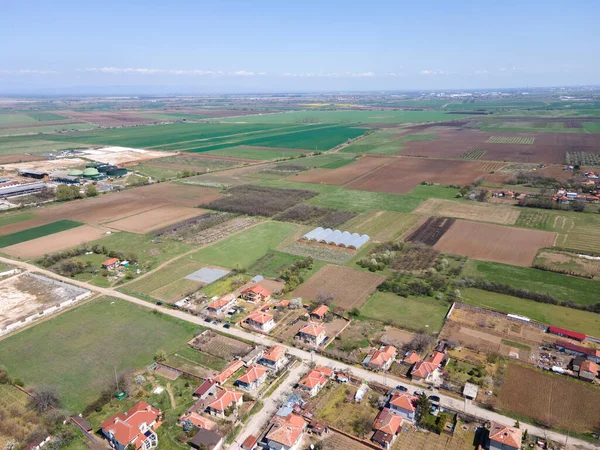 Bulgaristan 'ın Filibe Bölgesi' nin Tsalapitsa köyünün hava manzarası