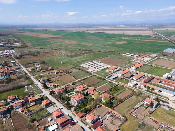Vista Aérea Del Pueblo Tsalapitsa Región Plovdiv Bulgaria — Foto de Stock