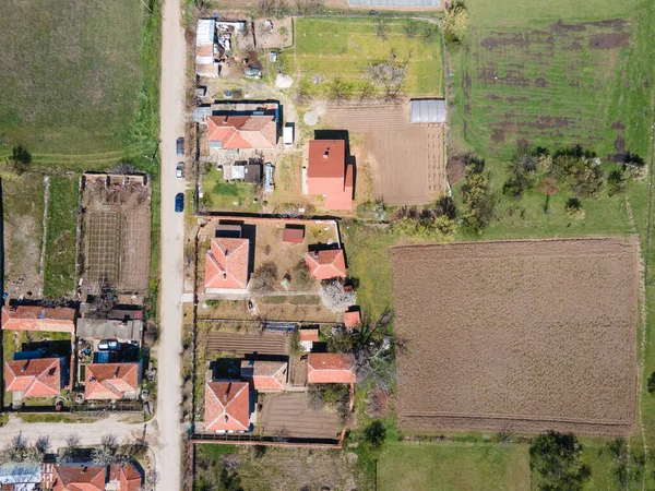 Vista Aérea Del Pueblo Tsalapitsa Región Plovdiv Bulgaria — Foto de Stock