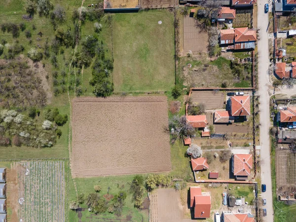 Vista Aérea Aldeia Tsalapitsa Região Plovdiv Bulgária — Fotografia de Stock