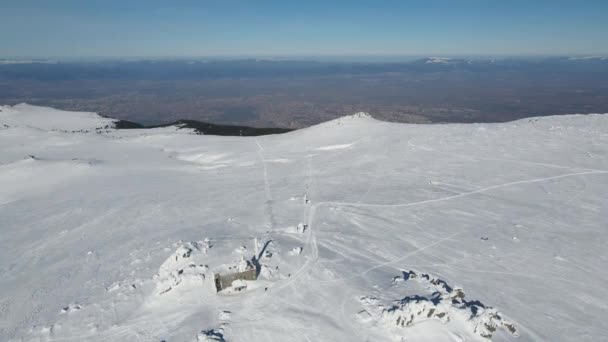 Luftaufnahme Des Vitosha Gebirges Der Nähe Des Tscherni Vrah Gipfels — Stockvideo