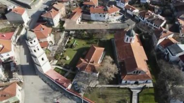 Bulgaristan 'ın Pazardzhik bölgesinin Bratsigovo kentinin şaşırtıcı hava manzarası