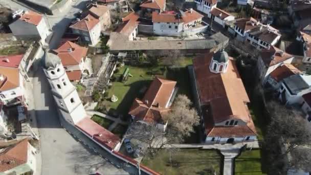 Καταπληκτική Αεροφωτογραφία Της Πόλης Μπρατσίγκοβο Περιοχή Παζαρντζίκ Βουλγαρία — Αρχείο Βίντεο
