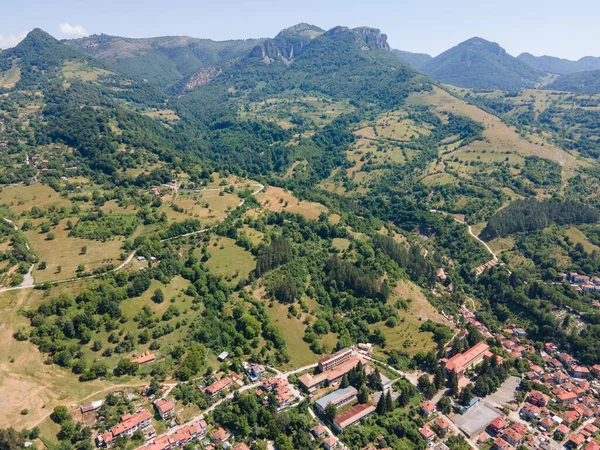 Veduta Aerea Della Città Teteven Monti Balcani Regione Lovech Bulgaria — Foto Stock