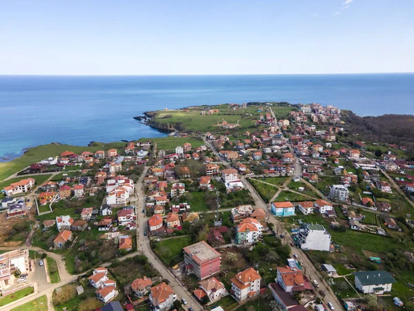 Letecký Pohled Pobřeží Černého Moře Blízkosti Vesnice Sinemorets Burgas Region — Stock fotografie