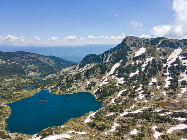 Erstaunliche Luftaufnahme Des Pirin Gebirges Der Nähe Des Popovo Sees — Stockfoto