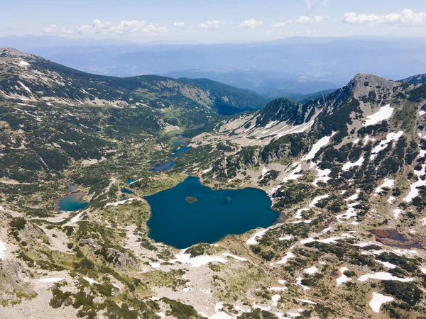 Incredibile Vista Aerea Della Montagna Pirin Vicino Lago Popovo Bulgaria — Foto Stock