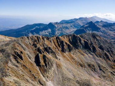 Polezhan zirvesi, Pirin Dağı, Bulgaristan etrafındaki şaşırtıcı hava manzarası