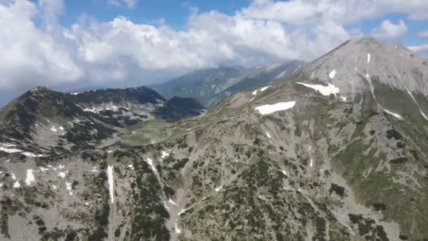 Vista Aérea Incrível Montanha Pirin Perto Pico Muratov Bulgária — Vídeo de Stock