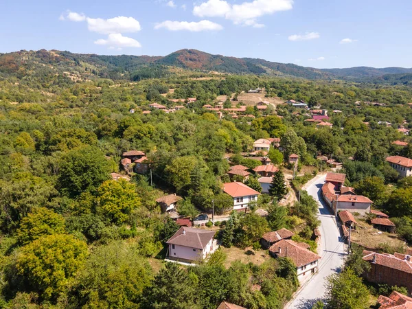 Letecký Pohled Obec Svezhen Autentickými Domy Devatenáctého Století Plovdivský Kraj — Stock fotografie
