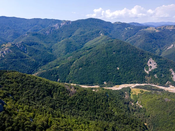 Veduta Aerea Delle Montagne Rodopi Vicino Belintash Bulgaria — Foto Stock