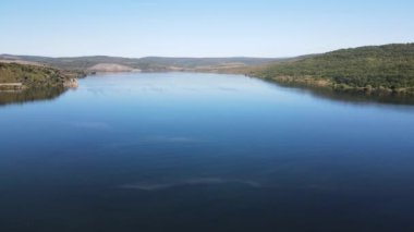 Bulgaristan 'ın Pernik Bölgesi, Pchelina Reservoir havadan görüşü
