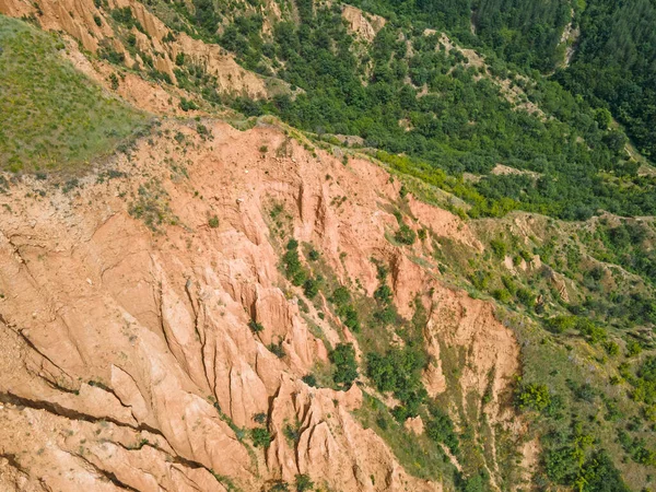 Úžasný Letecký Pohled Skalní Útvar Stob Pyramids Rila Mountain Kyustendil — Stock fotografie