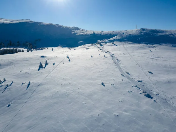 Aerial Winter View Vitosha Mountain Περιφέρεια Πόλης Της Σόφιας Βουλγαρία — Φωτογραφία Αρχείου