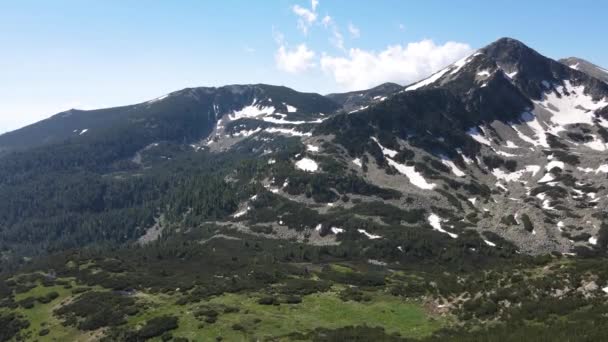Erstaunliche Luftaufnahme Des Pirin Gebirges Der Nähe Des Popovo Sees — Stockvideo