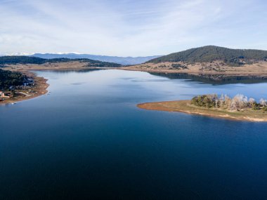 Bulgaristan 'ın Pazardzhik Bölgesi, Batak Reservoir Havacılık Manzarası