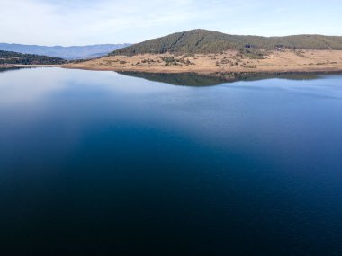 Bulgaristan 'ın Pazardzhik Bölgesi, Batak Reservoir Havacılık Manzarası