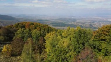Bulgaristan 'ın Vitosha Dağı' nın şaşırtıcı sonbahar manzarası