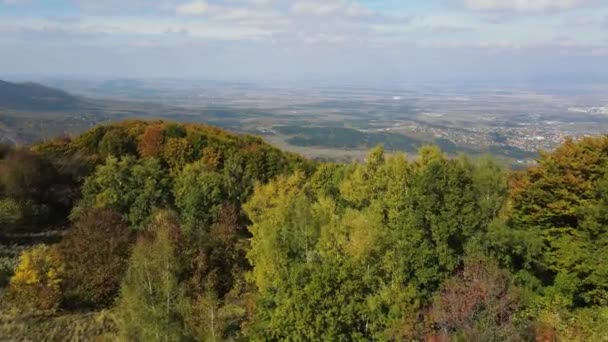 Vista Aérea Surpreendente Outono Montanha Vitosha Bulgária — Vídeo de Stock