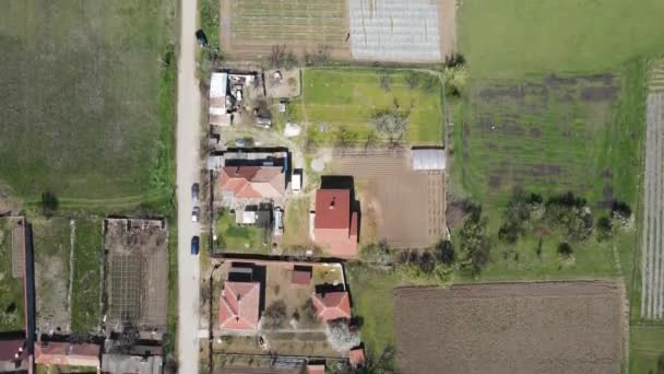 Aerial View Village Tsalapitsa Plovdiv Region Bulgaria — Stock Video