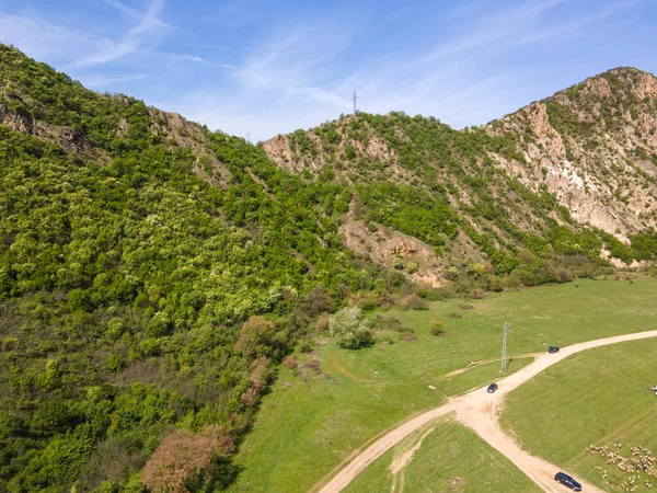 Bulgaristan 'ın Kozhuh Dağı ve Petrich vadisinin hava manzarası