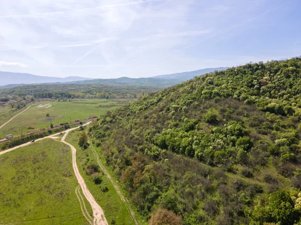 Luchtfoto Van Kozhuh Mountain Petrich Valley Bulgarije — Stockfoto