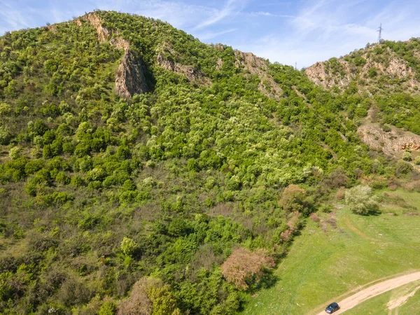 Bulgaristan 'ın Kozhuh Dağı ve Petrich vadisinin hava manzarası