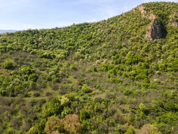 Bulgaristan 'ın Kozhuh Dağı ve Petrich vadisinin hava manzarası