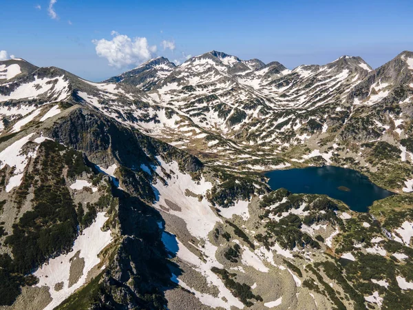 Amazing Aerial Pemandangan Gunung Pirin Dekat Kremenski Danau Bulgaria — Stok Foto