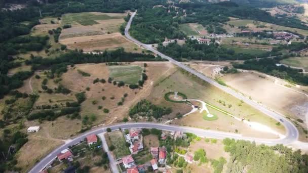 Luftaufnahme Der Historischen Stadt Klisura Region Plovdiv Bulgarien — Stockvideo