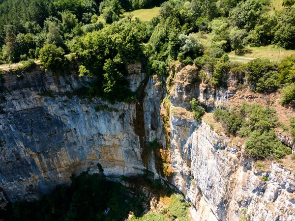 Вид Згори Ущелину Річки Іскар Біля Села Заселе Балканські Гори — стокове фото