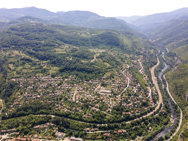 Letecký Pohled Lakatnické Skály Řeky Iskar Soutěsky Balkánské Hory Bulharsko — Stock fotografie