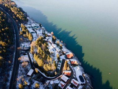 Bulgaristan 'ın Sofya kenti yakınlarındaki Iskar Barajı' nın hava manzarası