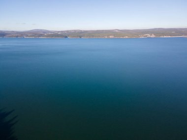 Bulgaristan 'ın Sofya kenti yakınlarındaki Iskar Barajı' nın hava manzarası