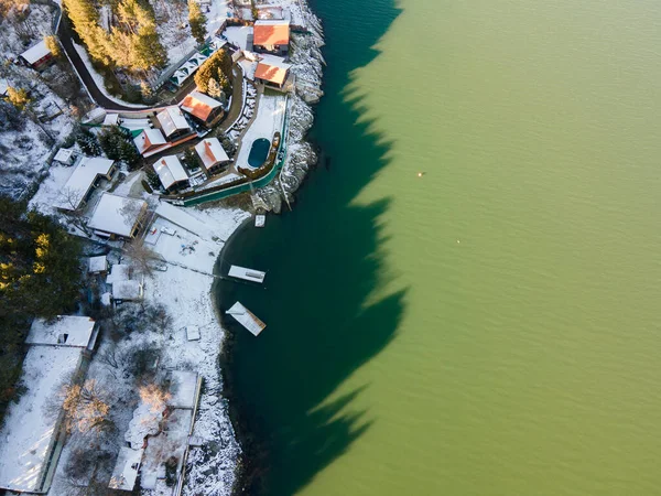 Bulgaristan 'ın Sofya kenti yakınlarındaki Iskar Barajı' nın hava manzarası