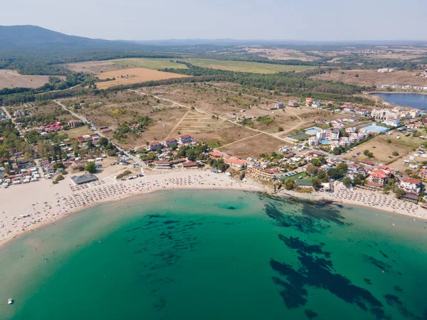 Flygfoto Över Arapya Stranden Nära Staden Tsarevo Burgas Region Bulgarien — Stockfoto