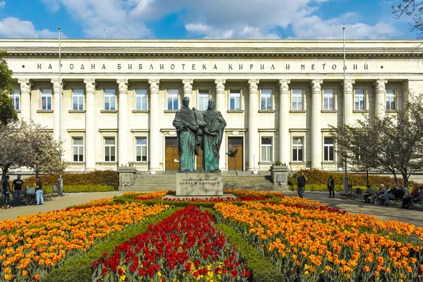 Sofia Bulgaria May 2022 Spring View National Library Saint Cyril — Fotografia de Stock