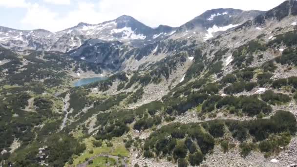 Incroyable Vue Aérienne Montagne Pirin Près Pic Muratov Bulgarie — Video