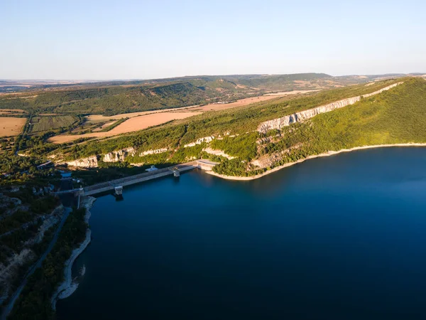 공중에서 Aleksandar Stamboliyski Reservoir Gabrovo Veliko Tarnovo Regions Bulgaria — 스톡 사진