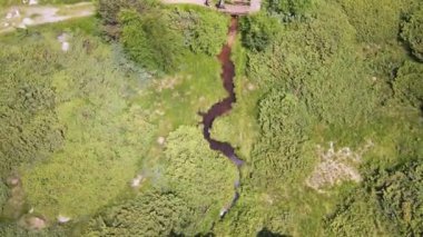 Bulgaristan 'ın Sofya Şehir Bölgesi, Vitosha Dağı' ndaki Konyarnika bölgesinin havadan görüntüsü