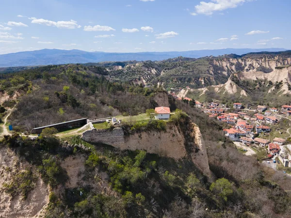 Vista Aérea Cidade Histórica Melnik Região Blagoevgrad Bulgária — Fotografia de Stock