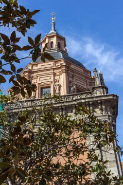 MADRID, SPAIN - JANUARY 23, 2018:  Amazing view of Saint Andrew Church in City of Madrid, Spain