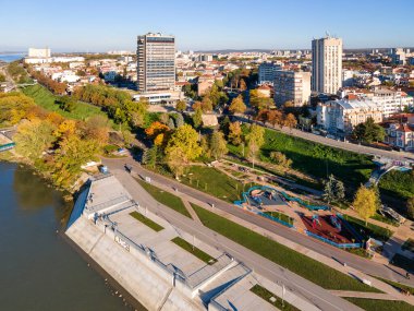 Bulgaristan 'ın Ruse kentinin şaşırtıcı hava manzarası