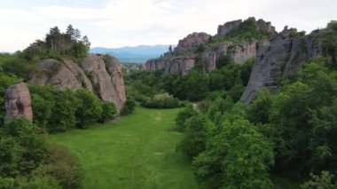 Belogradchik Kayalıkları, Vidin Bölgesi, Bulgaristan 'ın hava manzarası