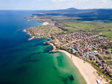 Bulgaristan 'ın Burgaz Bölgesi, Lozenets köyünün hava manzarası