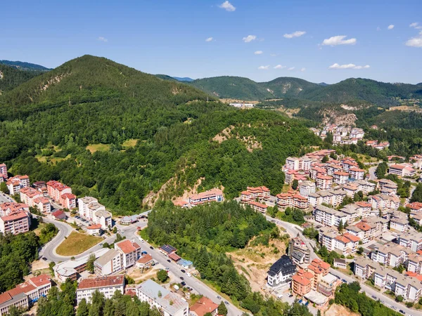 Bulgaristan 'ın Smolyan kentinin şaşırtıcı hava manzarası