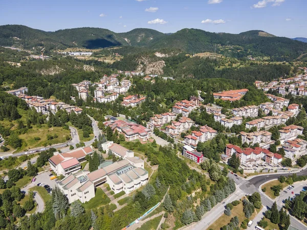 Bulgaristan 'ın Smolyan kentinin şaşırtıcı hava manzarası