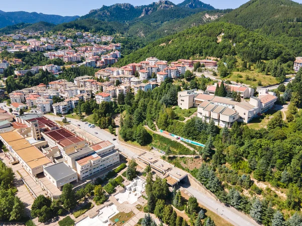 Bulgaristan 'ın Smolyan kentinin şaşırtıcı hava manzarası